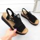 6. Comfortable Rieker W RKR677 black sandals