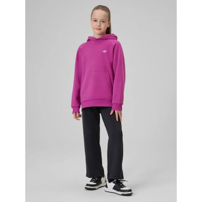 3. Girls' loose sweatshirt with hood 4F 4FJRSS26TSWSF3040-53S