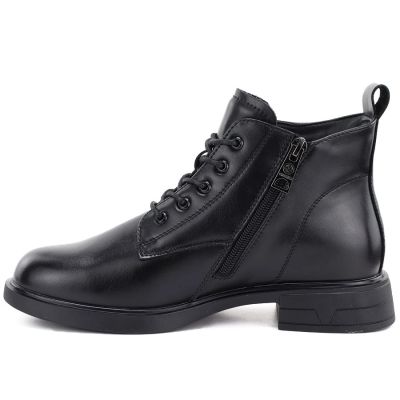 7. Women's leather ankle boots insulated black Vinceza 39953