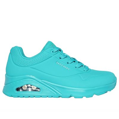 Women’s Skechers Uno Stand On Air Green Sneakers (73690-TURQ)