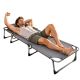 27. FOLDING CAMPING BED, 3-POSITION, 188 X 73 X 28 CM, DARK GREY