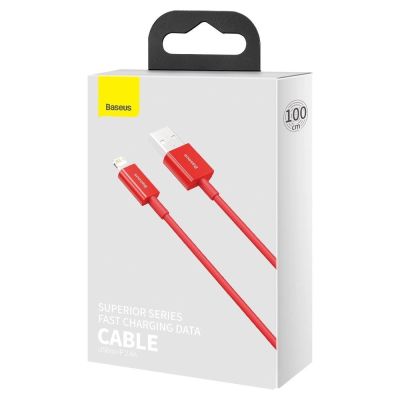5. Baseus Superior USB - Lightning cable 2.4 A 1 m red (CALYS-A09)