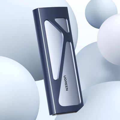 9. Ugreen CM578 15512 enclosure for M.2 NVMe 10Gbps drive - black + USB-C / USB-A cable + USB-C / USB-C cable