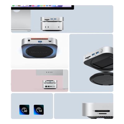 8. Orico MiniLink 9-in-1 Docking Station with M.2 SSD Hard Drive Bay - Silver