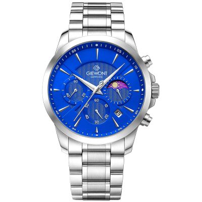 Men's Watch Giewont Chronograph Sapphire Silver Blue GW9460-B3