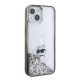 4. Karl Lagerfeld Liquid Glitter Choupette case for iPhone 15 - transparent