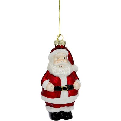 2. MOLDED GLASS CHRISTMAS BAUBLE SANTA CLAUS SASKA GIFT & DECOR