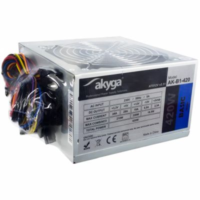 4. Akyga AK-B1-420 Power Supply (420 W; Passive; 120 mm)