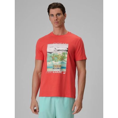 Men's regular printed T-shirt 4F 4FRSS26TTSHM4304-63S