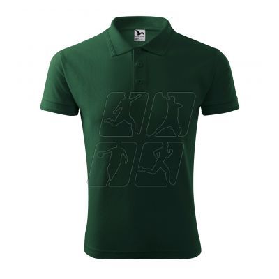 2. Malfini Pique Polo M MLI-203D3 dark green polo shirt