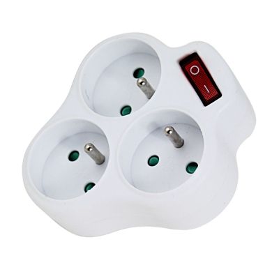2. ESPERANZA ELK304W 3-OUTLET ELECTRIC SWITCH WITH SWITCH, WHITE