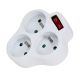 2. ESPERANZA ELK304W 3-OUTLET ELECTRIC SWITCH WITH SWITCH, WHITE