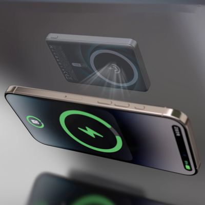 7. Dudao K28S 20W PD 5000mAh Powerbank with MagSafe and Stand - Gray