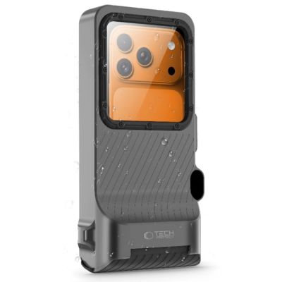 2. Tech-Protect IPX8 Pro Waterproof Phone Case - Gray and Black