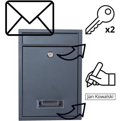 14. MAILBOX 21.5X9X31CM 1067537 SASKA GARDEN