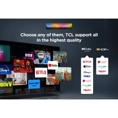 13. TCL 43P7K QLED 40" 4K Ultra HD Google TV Dolby Atmos DVB-T2 Metallic