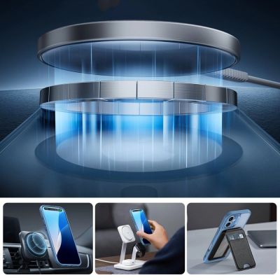 3. ESR Classic Pro Set Halolock MagSafe case for iPhone 16 - blue