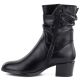 3. Women's high-heeled ankle boots with a gathered upper, black Vinceza 58682