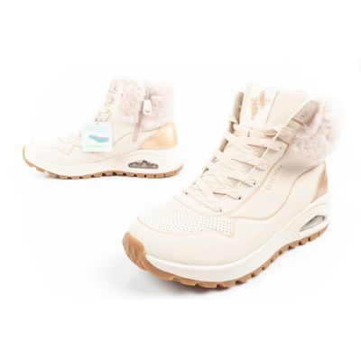 8. Skechers Uno Rugged women's sports shoes insulated winter ankle boots beige