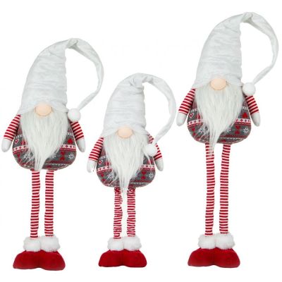 GNOME ON TELESCOPIC LEGS WHITE 80-115CM