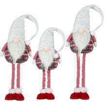 GNOME ON TELESCOPIC LEGS WHITE 80-115CM