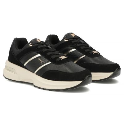 4. Women's leather shoes, sneakers, black Filippo DP7772