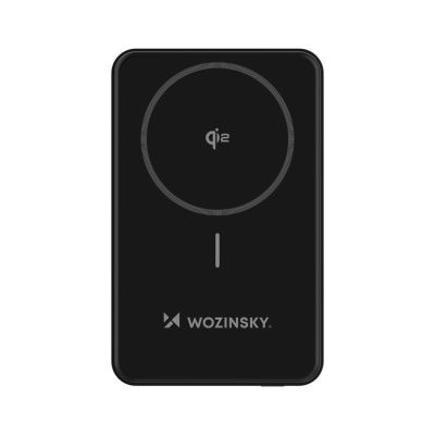 2. Powerbank Wozinsky WLWP-10KA0Y3S 22.5W PD Qi2 10000 mAh, with stand, 1x USB-A, 1x USB-C - black