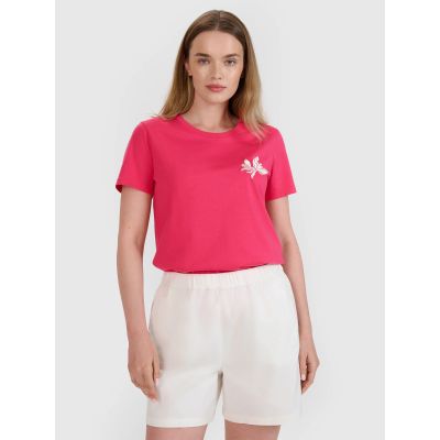 2. Women's regular printed T-shirt 4F 4FRSS25TTSHF2693-54S