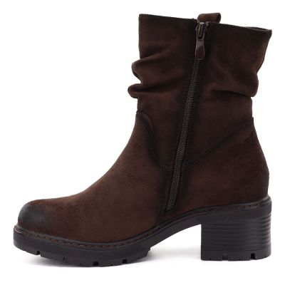 4. Women's insulated ankle boots, brown, S.Barski HY62-8100