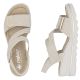5. Women's beige wedge sandals Rieker 67410-62
