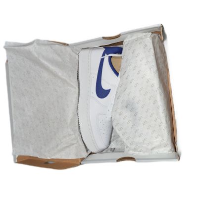 16. Nike Air Force 1 White/Deep royal blue women's shoes - CT3839-101
