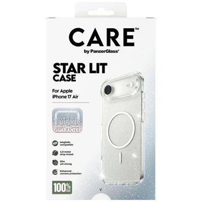 5. CARE by PanzerGlass Flagship Urban Explorer Case w. White MagSafe for iPhone Air - Clear Glitter