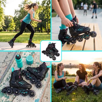 7. Meteor Roller Skates L 38-43 Buzzy Black/Pink/Mint