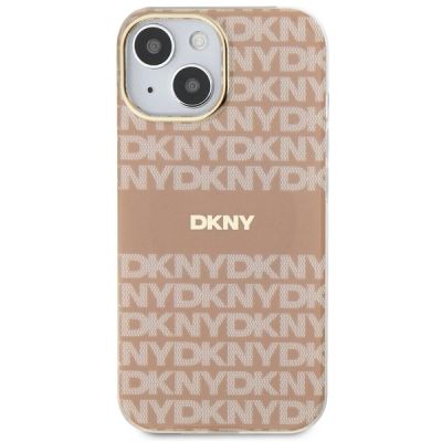 3. DKNY IML Mono & Stripe MagSafe Case for iPhone 15 Plus / 14 Plus - Pink
