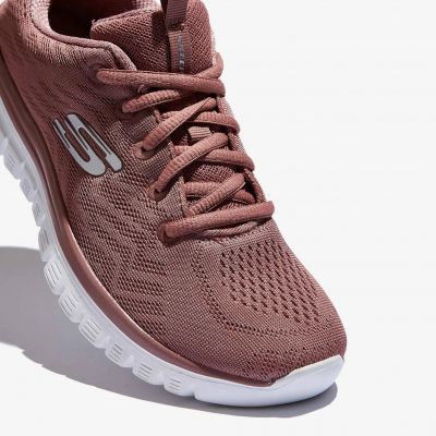 7. Skechers Graceful Get Connected Pink Women's Sneakers (12615-MVE)