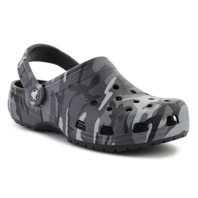 CROCS CLASSIC CAMOUFLAGE CLOG K BLACK/SLATE GRAY 211879-0DD