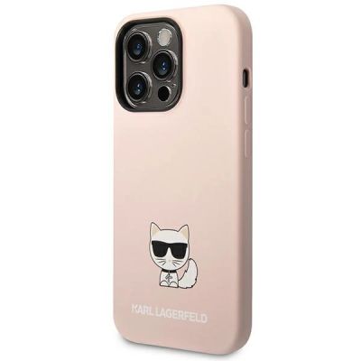 2. Karl Lagerfeld KLHCP14XSLCTPI iPhone 14 Pro Max 6.7 "hardcase light pink / light pink Silicone Choupette Body