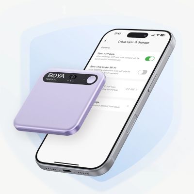 12. BOYA Notra Voice Recorder with AI Transcription - Purple