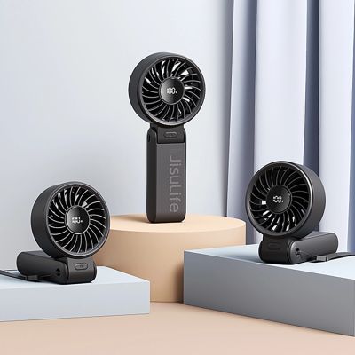 7. Jisulife Handheld Fan Life7 3600mAh Portable USB Fan - Black