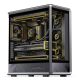 4. Jonsbo D401 PC Gehäuse, Midi Tower, ATX, Tempered Glass - black