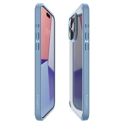 14. Spigen Crystal Hybrid Case for iPhone 15 Pro Max - Clear Blue
