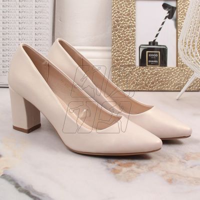 6. Sergio Leone W SK403C heel pumps, pearl beige