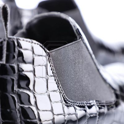 46. Rieker W R474 snakeskin leather ankle boots black