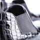 46. Rieker W R474 snakeskin leather ankle boots black