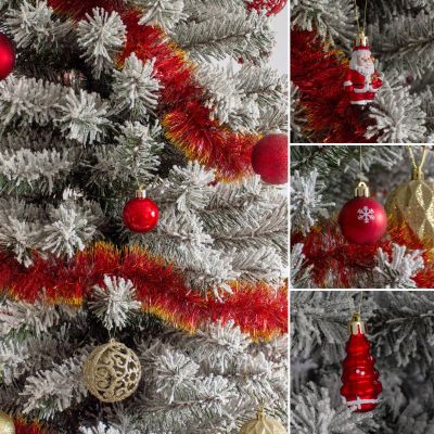 10. SAFE PLASTIC BALL FORM SANTA CLAUS CHRISTMAS TREE 10 PCS MICA