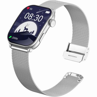 6. GRAVITY GT28-10 Women's Smartwatch Strap + Bracelet White Silver