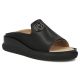 Women's leather wedge sandals, black, Filippo DK7758