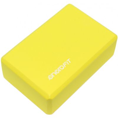 BLOCK CUBE FOR EXERCISE YOGA PILATES FITNESS YELLOW ENERO FIT