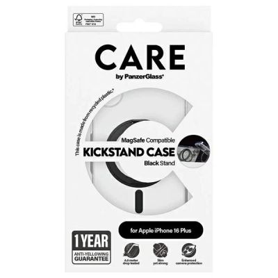 5. CARE by PanzerGlass Feature Kickstand Case iPhone 16 Plus 6.7" black/black MagSafe 1323