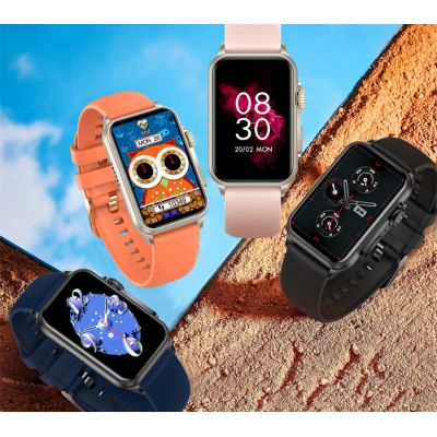 4. RUBICON RNCF06 Black/Dark Blue Women's Smartwatch SMARUB220